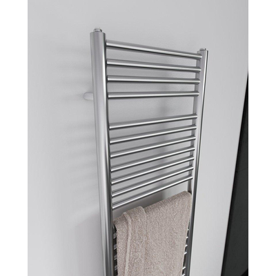 Instamat Inox Straight Radiateur de salle de bains électrique H 1285 x L 505 mm incl. consoles murales Inox brossé