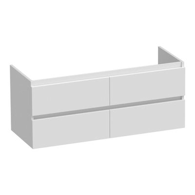 BRAUER Joy meuble sous-lavabo 120 4 tiroirs softclose - sans poignées - 2 découpes pour siphon - blanc brillant