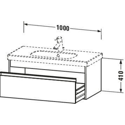 Duravit Ketho Meuble sous-lavabo 100x41x46.5cm blanc