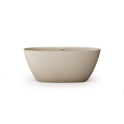 Zeza Element Vrijstaand Bad - 145x71x60cm - solid surface - mat beige