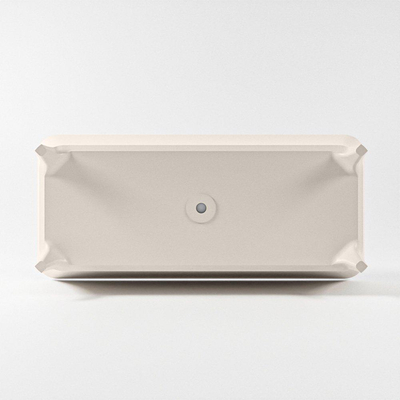 MONDIAZ LUNDY baignoire autoportante - 170x75cm - mat linen / talc (beige / blanc)