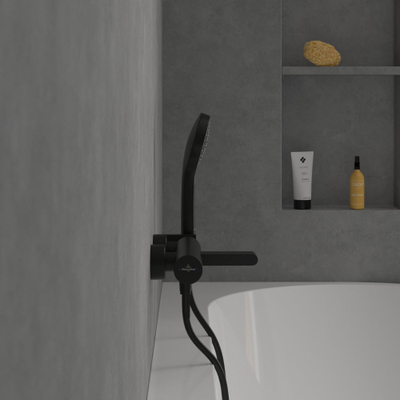 Villeroy & Boch Dawn Robinet de baignoire monocommande - mélangeur - noir mat