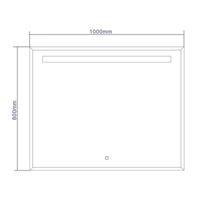 Best Design Black Miracle Miroir LED B100 x H80cm