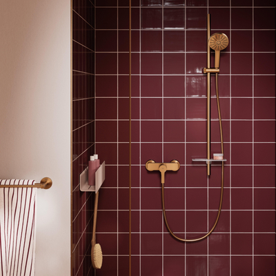 GROHE Vitalio Joy 120 handdouche - 3 straalsoorten - 7 l/min - geborsteld warm sunset (koper)