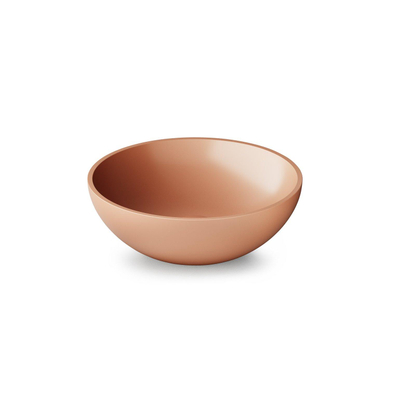 Zeza Element Vasque à poser - 41x41x14cm - solid surface - brillant pêche (orange/rose)