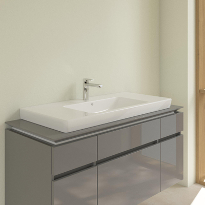 Villeroy & Boch Subway 2.0 meubelwastafel - geslepen - 100x47cm - met kraangat - met overloop - White Alpine (glans wit)