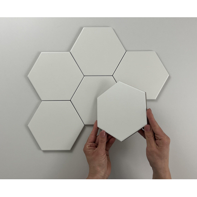 Cifre Ceramica Hexagon Timeless Carrelage mural en sol hexagonal White mat 15x17cm Vintage blanc mat