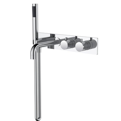Wiesbaden Style Mitigeur thermostatique de baignoire encastré mural chrome