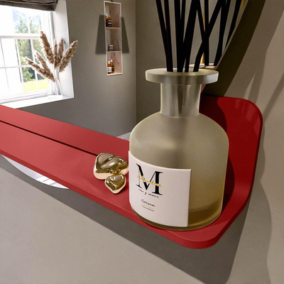 Mondiaz SPOT miroir – Ø 90 cm – avec tablette – Fire (rouge)