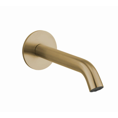 Crosswater 3ONE6 Baduitloop inbouw - uitloop 15cm - wand - gecoat messing geborsteld (goud)