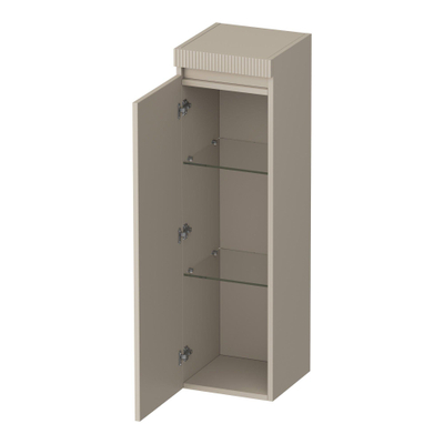 BRAUER Joy Wavy Armoire haute - 120x35x35cm - 1 porte - ouverture à gauche - sans poignée - beige mat