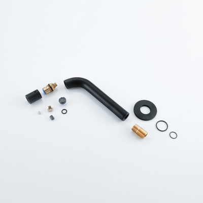 FugaFlow Eccelente Arredo Robinet lave-mains - encastrable - bec 18cm - à raccourcir - noir mat