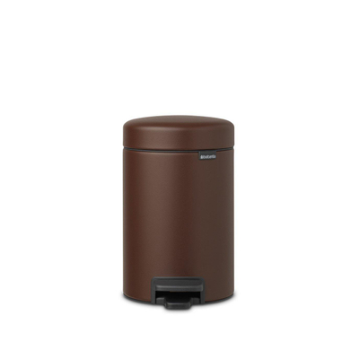 Brabantia NewIcon Pedaalemmer - 3 liter - kunststof binnenemmer - mineral cosy brown SHOWROOMMODELLEN