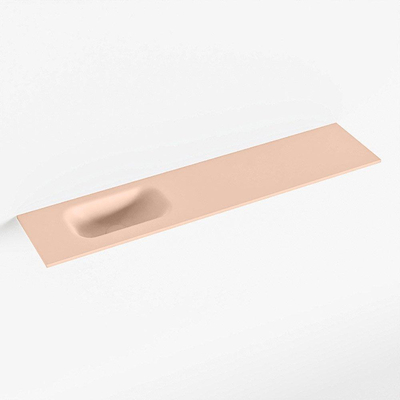 Mondiaz EDEN Fontein - 100x23x0.9cm - wasbak Links - zonder kraangaten - voor toiletmeubel - Solid surface - Rosee
