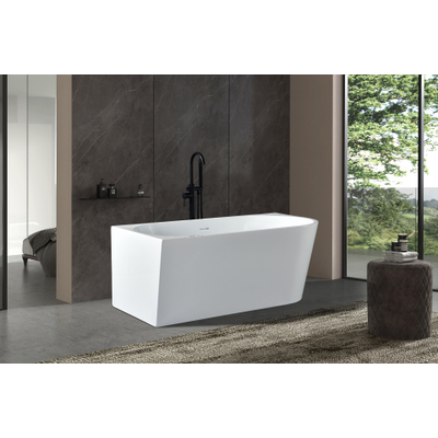 FugaFlow Eccelente Calma baignoire d'angle demi-îlot - gauche - 180x80x58cm - avec vidage - acrylique - blanc brillant