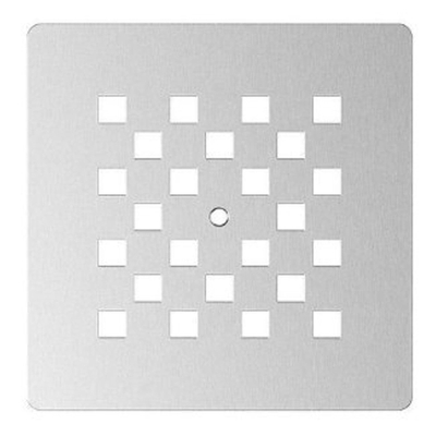 BRAUER Relievo Crag Grille d'évacuation - 13.1x13.1x1cm - Acier inoxydable brossé