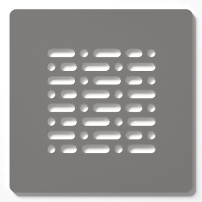 ZEZA Grade de bonde de receveur de douche - 13x13cm - Cemento (gris)