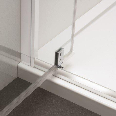 Crosswater Kai porte pivotante 80x190cm 6mm verre de sécurité transparent aluminium argent