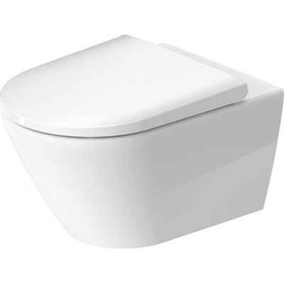 Duravit D-neo Wandtoilet - zonder zitting - 37x54x40cm - rimless - diepspoel - hygieneglaze - wit hoogglans