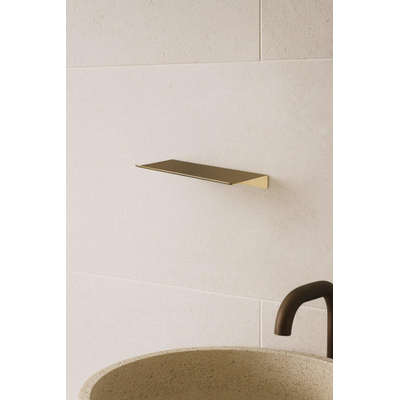 Hotbath &MORE Planchet - 30cm - inclusief bevestigings rails - PVD - geborsteld messing (goud)
