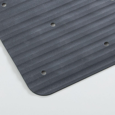 Sealskin Ribb Badmat - 40x70cm - Antislip - inclusief - zwarte haak - Antraciet
