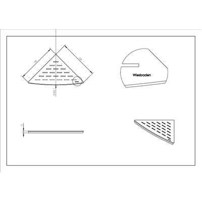 Wiesbaden InWall hoekplanchet 29 x 29 cm mat zwart