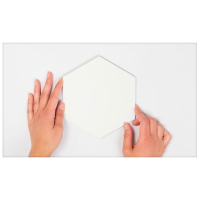 Terravito Bereno carreau mural et de sol - 15x17cm - 9mm - Hexagone - Blanc mat