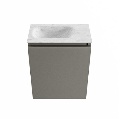 MONDIAZ TURE-DLUX 40cm toiletmeubel Smoke. EDEN wastafel Opalo positie links. Zonder kraangat.