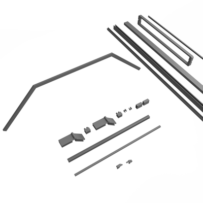 Kit de montage Aqua Vista Oria Cuadra pour paroi latérale Gun Metal Light