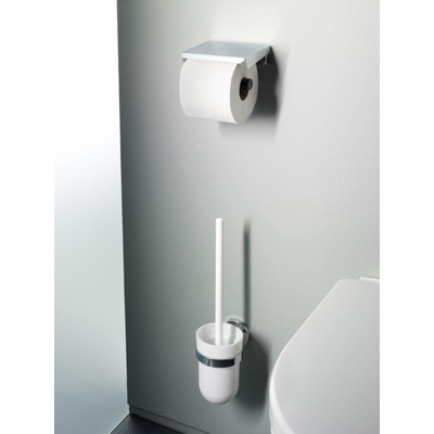 Emco Polo toiletborstelgarnituur wit/chroom