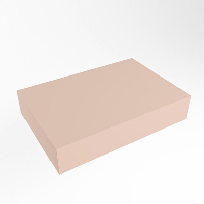 Mondiaz TOP 23 Topblad - 40x23.5x12cm - geschikt voor afdekplaat - Solid surface - Rosee