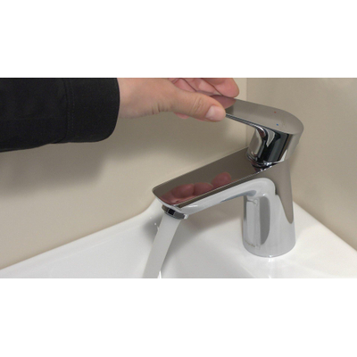 Hansgrohe Talis e 1 greeps wastafelkraan - 80 met trekwaste - hoogglans chroom