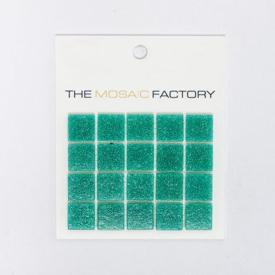SAMPLE The Mosaic Factory Amsterdam carreau de mosaïque 2x2x0.4cm pour mur et sol pour intérieur et extérieur carré Verre Vert Jade