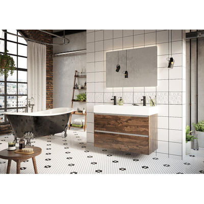H&R Badmeubelen Radius spiegel – rechthoek met afgeronde hoeken – 40x70 cm – indirecte LED – spiegelverwarming