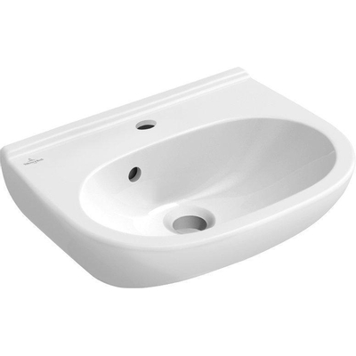 Villeroy & Boch O.novo Compact Lave-mains 45x35cm avec trop-plein et trou pour robinetterie Blanc