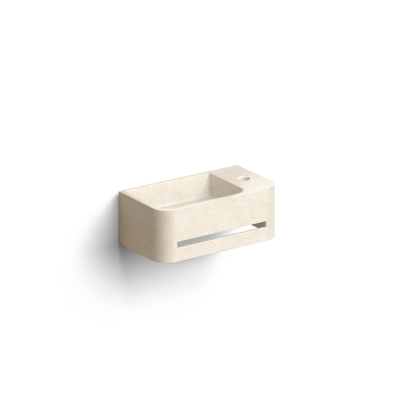 Clou InBe 9 fontein 43cm met handdoekhouder beige microrazzo