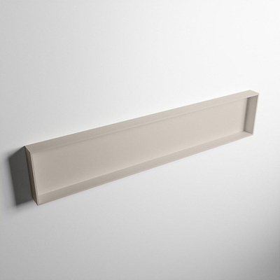 Mondiaz EASY Niche de salle de bains 29.5x149.5x8cm à encastrer ou à accroucher Solid Surface Linen/Linen