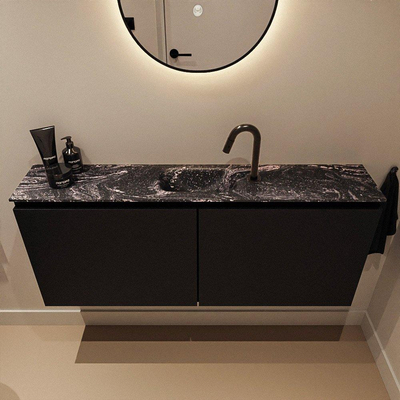 MONDIAZ TURE-DLUX Meuble WC 120 cm Urban. Vasque EDEN Lava position centrale. Avec 1 trou de robinet.