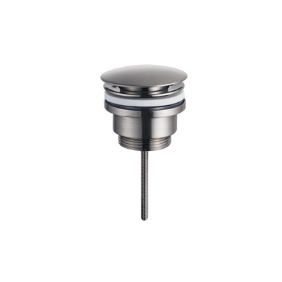 FortiFura Calvi Kit robinet lavabo - pour double vasque - robinet haut - bec rotatif - bonde clic clac - siphon design - Inox brossé PVD