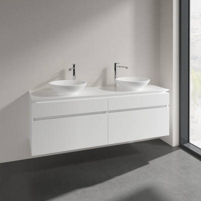 Villeroy & Boch Legato Meuble sous vasque 160x55cm 4 tiroirs Blanc mat