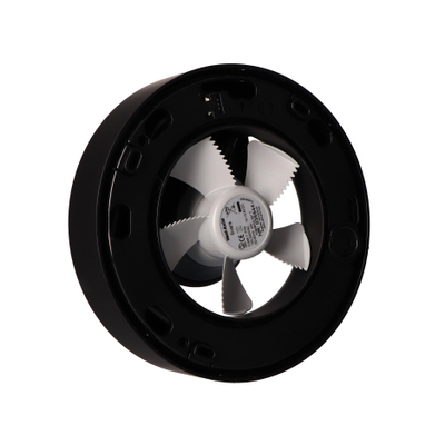 Vent-Axia Svara Ventilateur de salle de bain avec programme horaire, détection d'humidité et capteur de lumière 110 m3/h contrôlé par application Noir Mat