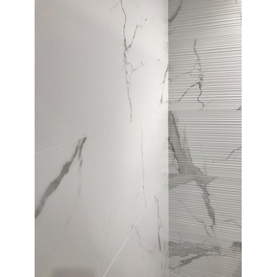 Cifre Statuario Carrelage mural blanc 40x120cm