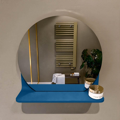 Mondiaz SPOT miroir – Ø 40 cm – avec tablette – Jeans (bleu)
