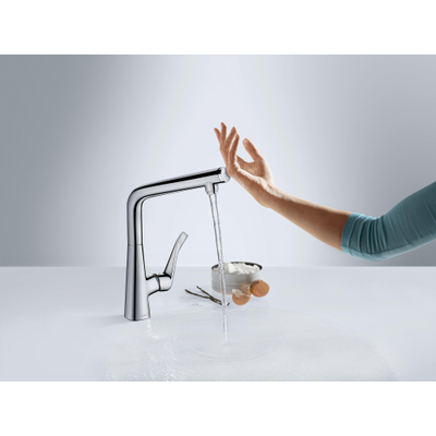 Hansgrohe Metris Select M71 Eengreeps keukenmengkraan - 320 - hoogglans chroom