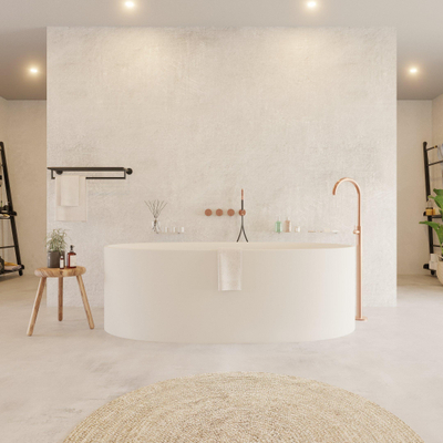 Ideavit Solidcliff baignoire autoportante 175x88cm Solid surface blanc mat