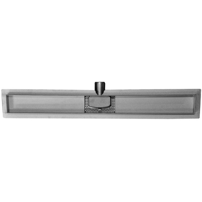 Wiesbaden Caniveau de douche - 70x7cm - avec bride - sans grille - inox
