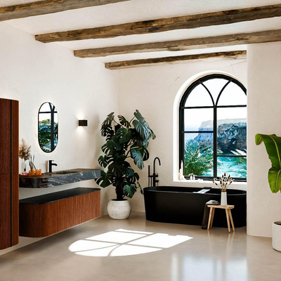 MONDIAZ THOR-DLUX 160cm meuble de salle de bains arrondi gauche + droite couleur Ruby avec 1 tiroir et 2 portes. Vasque suspendue CLOUD Milieu 1 trou de robinet couleur Lava.