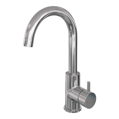Brauer Chrome Edition Mitigeur rehaussé bec rotatif avec poignée type R2 ColdStart Chrome poli