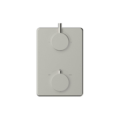 Wiesbaden Caral Ensemble de finition thermostat encastré 2 voies acier brossé PVD