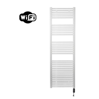 Sanicare HVW Elektrische Radiator - 172x60cm - 1127W - wifi - thermostaat - zwart - rechtsonder - wit